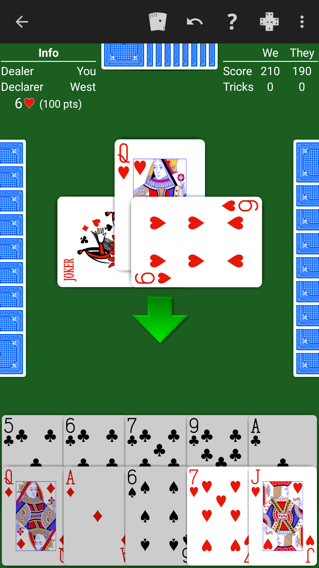 A hand of 500 in NeuralPlay